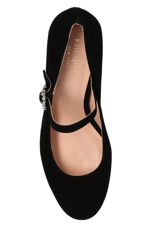 Kate spade black sales suede pumps